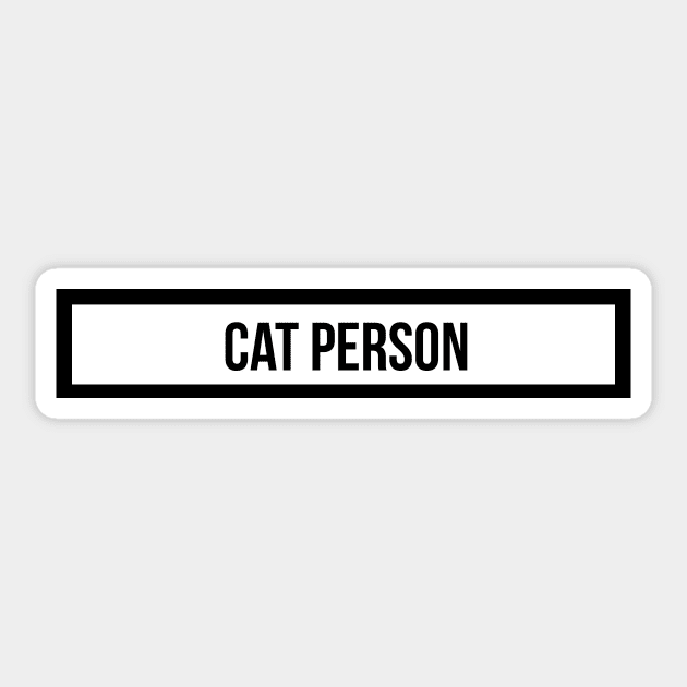 Cat Person Sticker by emilykroll